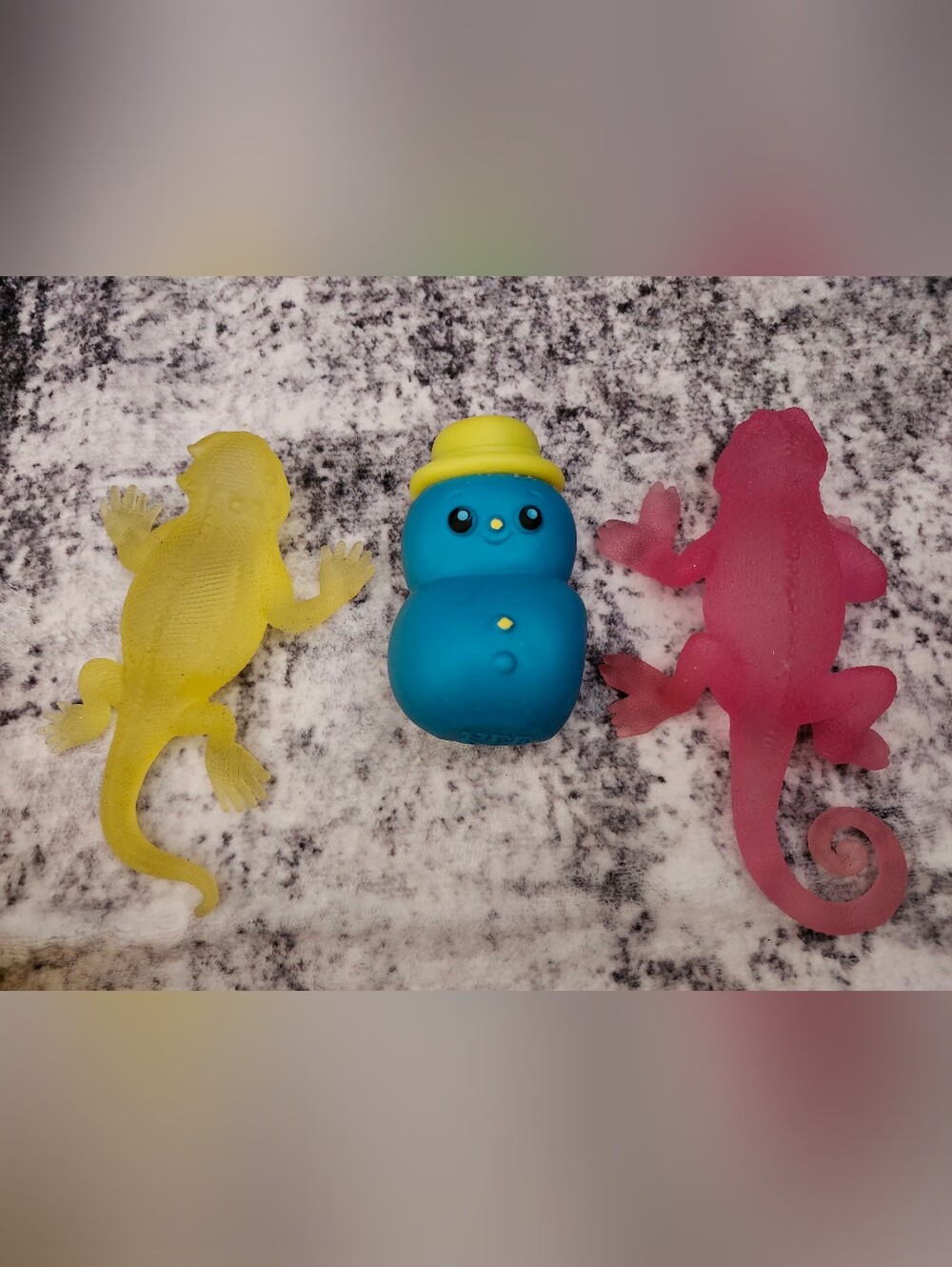 Selling Needoh Rare Snowman And Other 2 Squish Toys